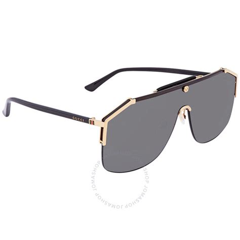 gucci 0291|Gucci Grey Shield Unisex Sunglasses GG0291S 001 99.